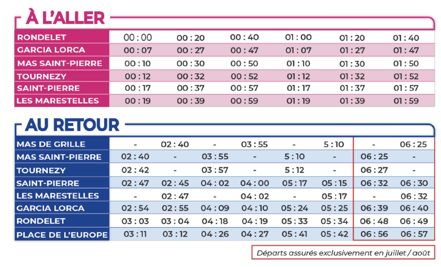 Horaires Amigo